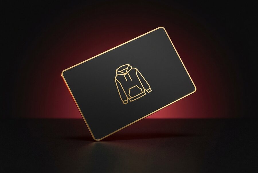DeedStash card for apparel